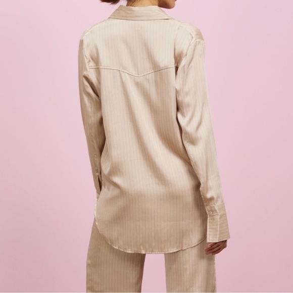 Topshop Satin Pin Stripe Set Sz. 6 - Picture 3 of 9